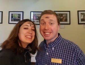 Allison and I together on Ash Wednesday 2016. (Allison put the cross you see on my forehead.)